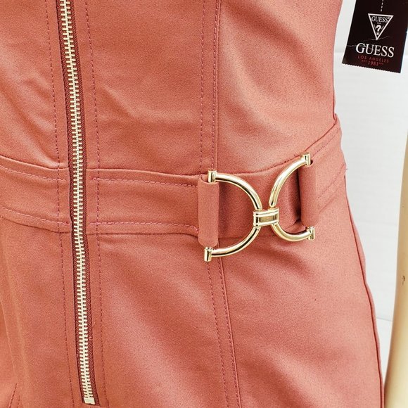 New GUESS Women's Front Zip Romper sz 4 - Picture 5 of 8